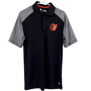 MLB Baltimore Orioles TX3 Cool Polo Shirt Men's Medium Black/Gray Baseball